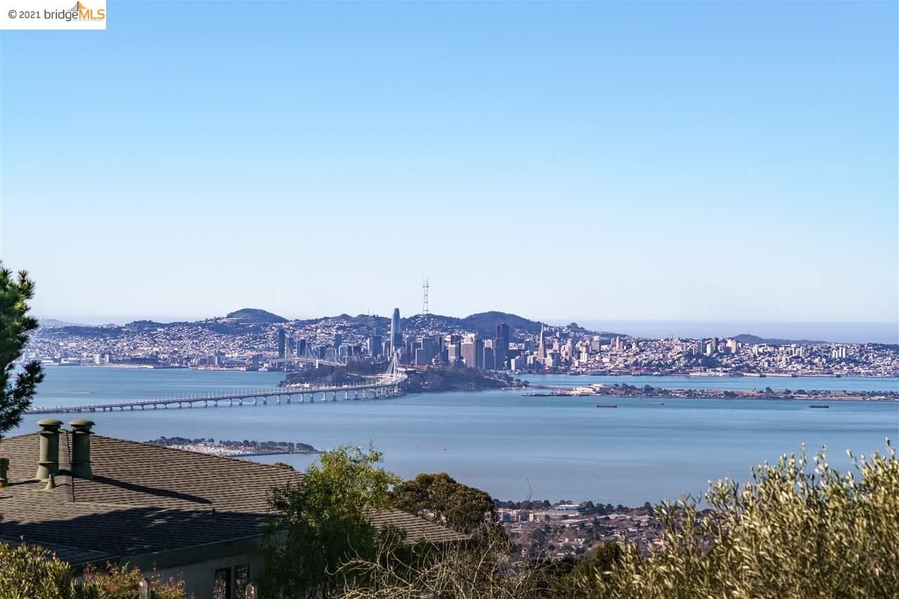 a view of lake and mountain