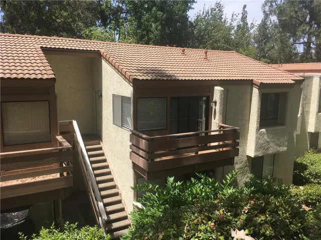 a view of a house with a balcony