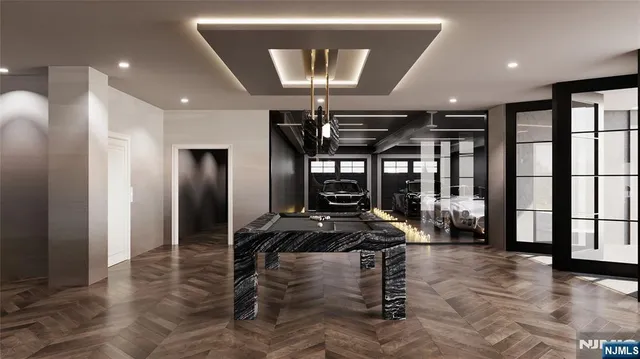 a view of a chairs and table in a room