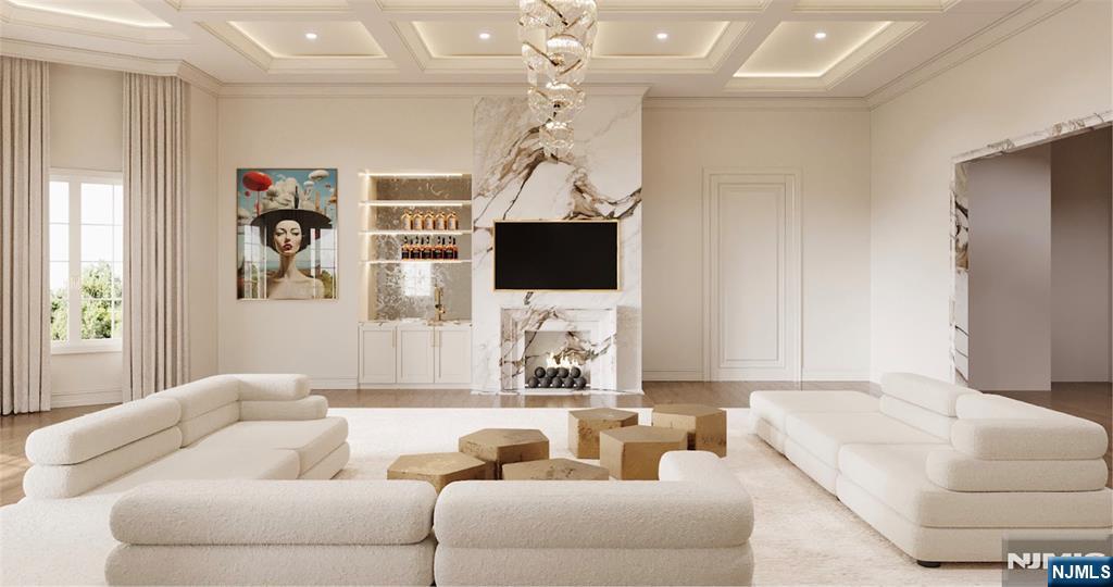 60 Rio Vista Drive Alpine, NJ 07620 - Photo 4 of 36 a living room with furniture and a flat screen tv