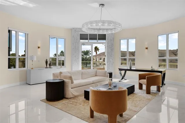 a view of a balcony with city view