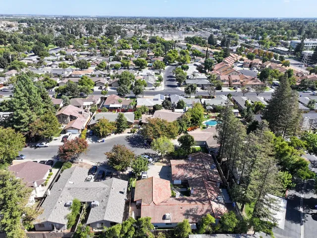 an aerial view of multiple house