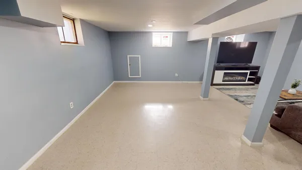 a view of a livingroom with a flat screen tv