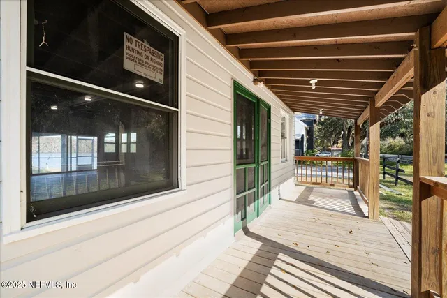 a view of outdoor space with sliding door