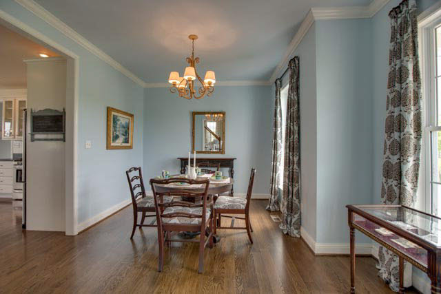3949 Cross Keys Road Mount Crawford, VA 22841 - Photo 7 of 36 a view of a dining room with furniture wooden floor and chandelier