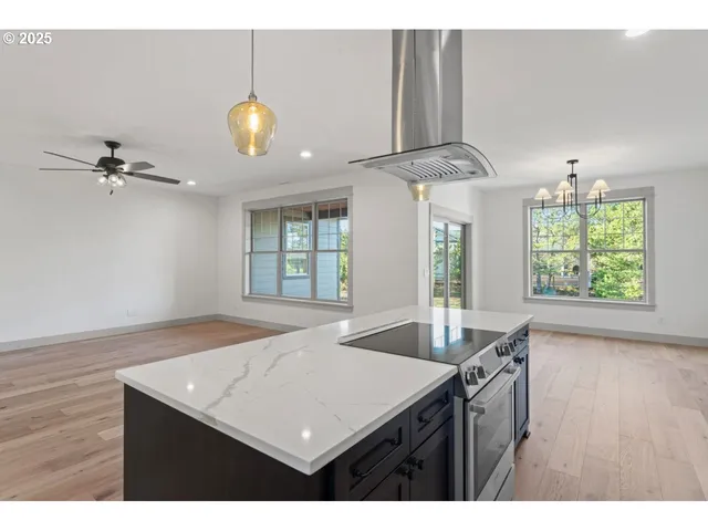 a view of a kitchen area with furniture and window