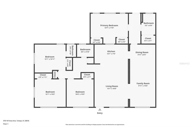 $2,700 | 4721 West Iowa Avenue, Tampa, FL 33616