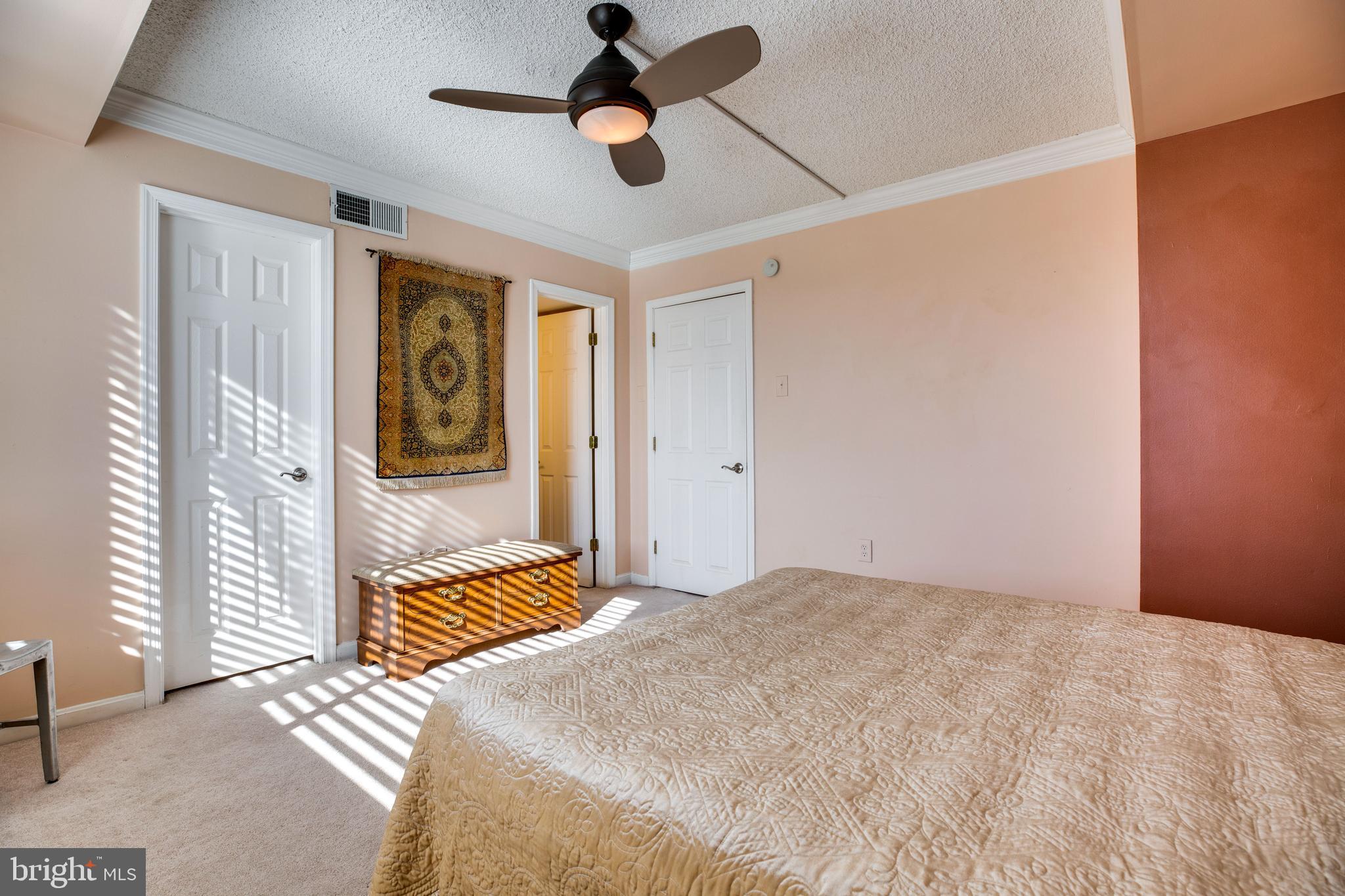 1515 South Arlington Ridge Road, Unit 602 Arlington, VA 22202 - Photo 25 of 37 Coffered ceiling and fan