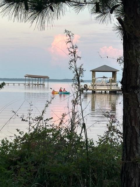 240 Buck Road Santa Rosa Beach, FL 32459 - Photo 15 of 17 a view of a lake with a big yard