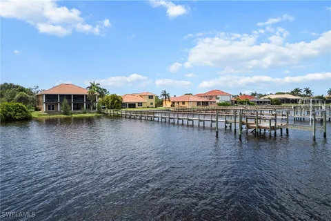 a view of a lake with a city