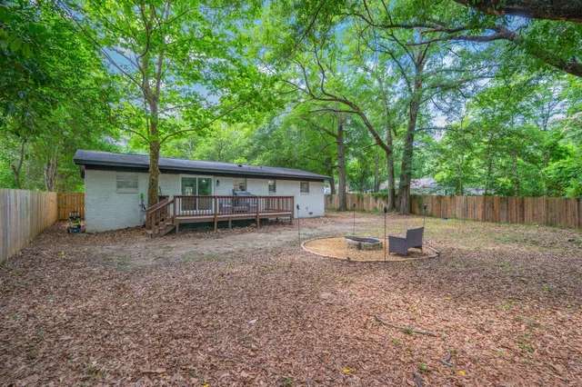 a backyard of a house