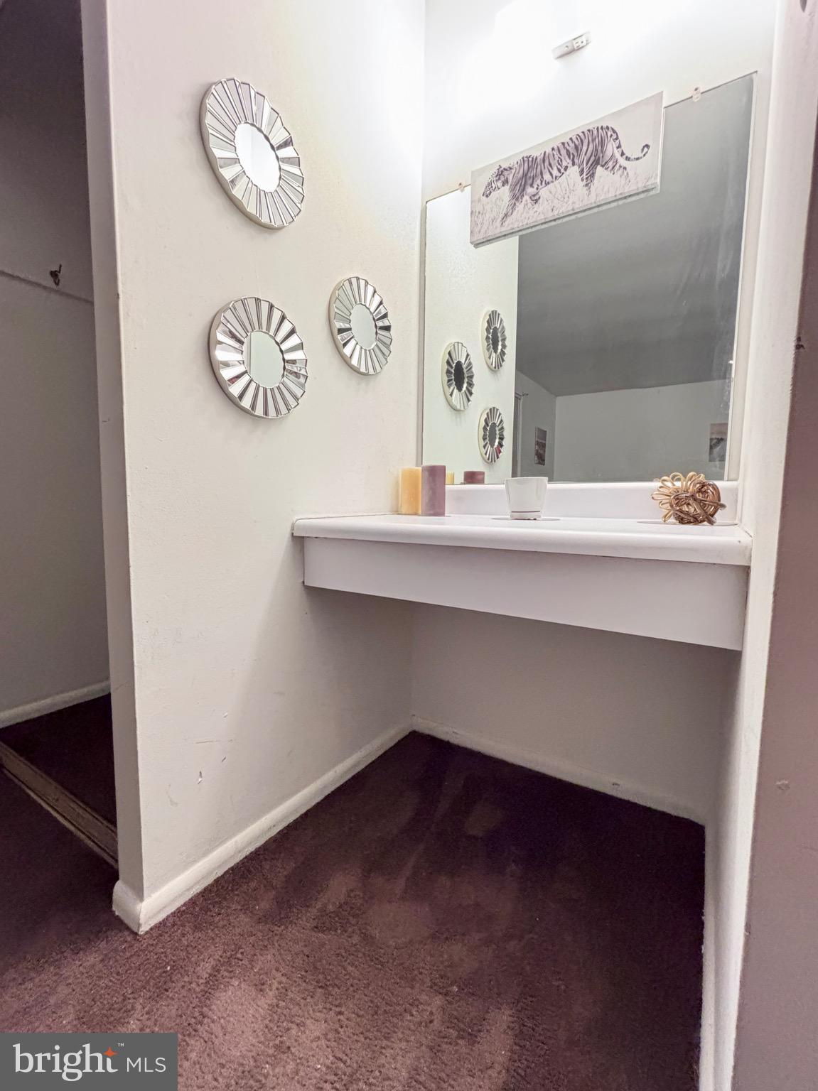 5205 Bay Road, Unit N Bensalem, PA 19020 - Photo 13 of 17 Built-in vanity in primary bedrm between 2 closets