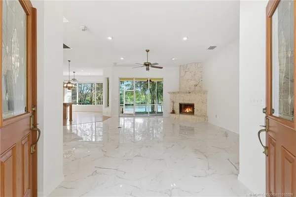 a view of a livingroom with a fireplace