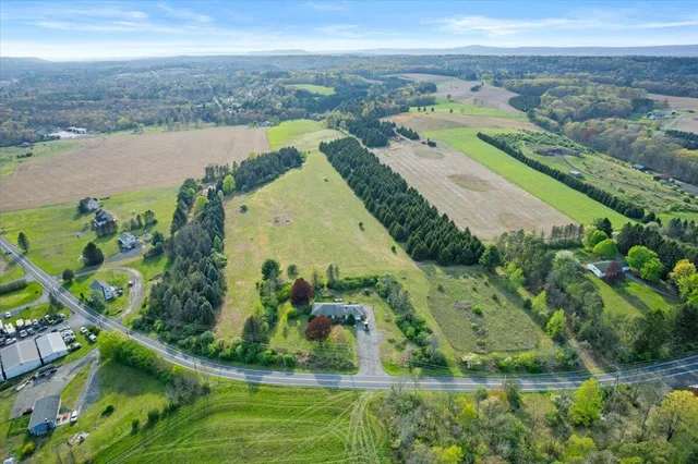 an aerial view of a city
