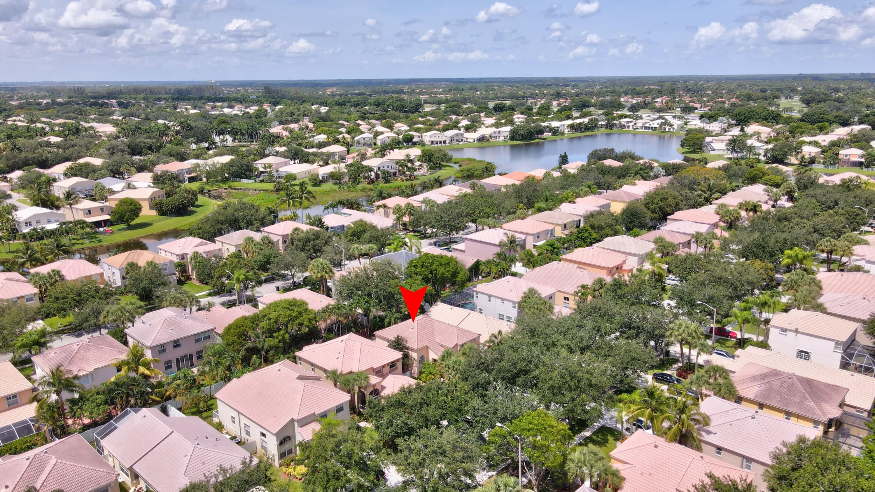 7855 Oak Grove Circle Lake Worth, FL 33467 - Photo 37 of 40 an aerial view of city and lake view