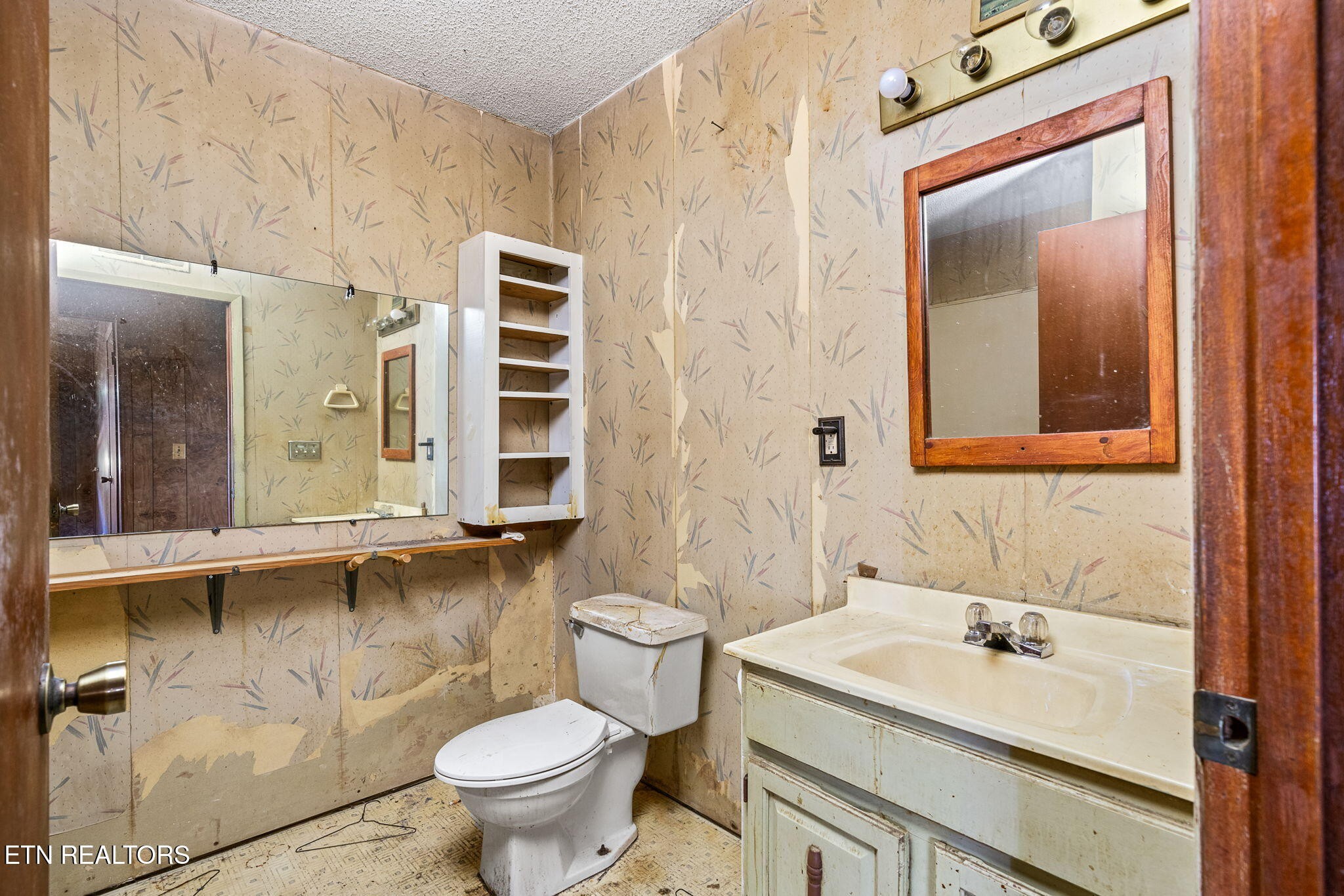 1602 Hollis Poore Road Jamestown, TN 38556 - Photo 9 of 25 a bathroom with a sink and mirror with toilet