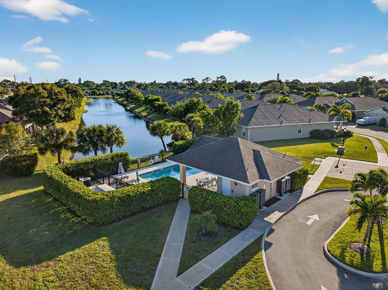 313 Sandcrest Circle Sebastian, FL 32958 - Photo 39 of 42 an aerial view of residential houses with outdoor space and swimming pool