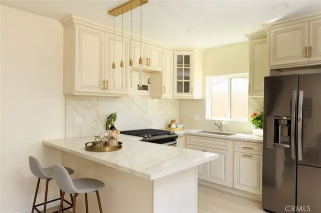 a view of a hallway with a room and a room