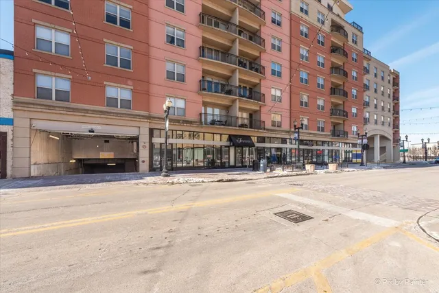 a building with view of street