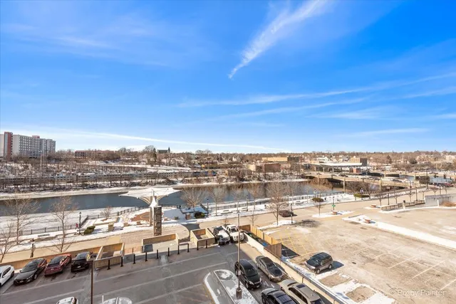 a view of city from a balcony