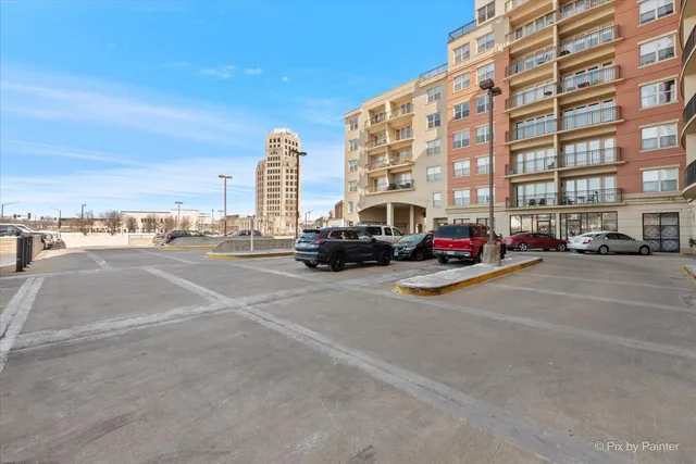 a view of a tall building