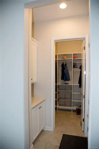 a view of a walk in closet