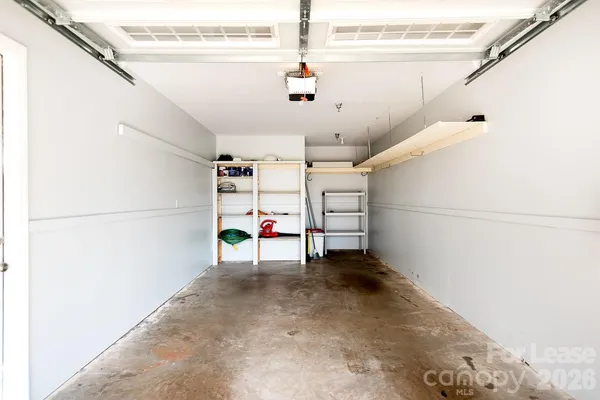 a view of a garage