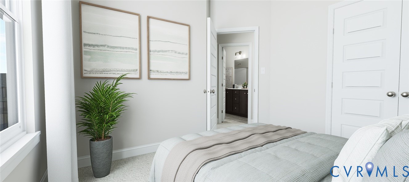 16041 Aspect Way Midlothian, VA 23113 - Photo 23 of 39 a bedroom with a bed and a potted plant