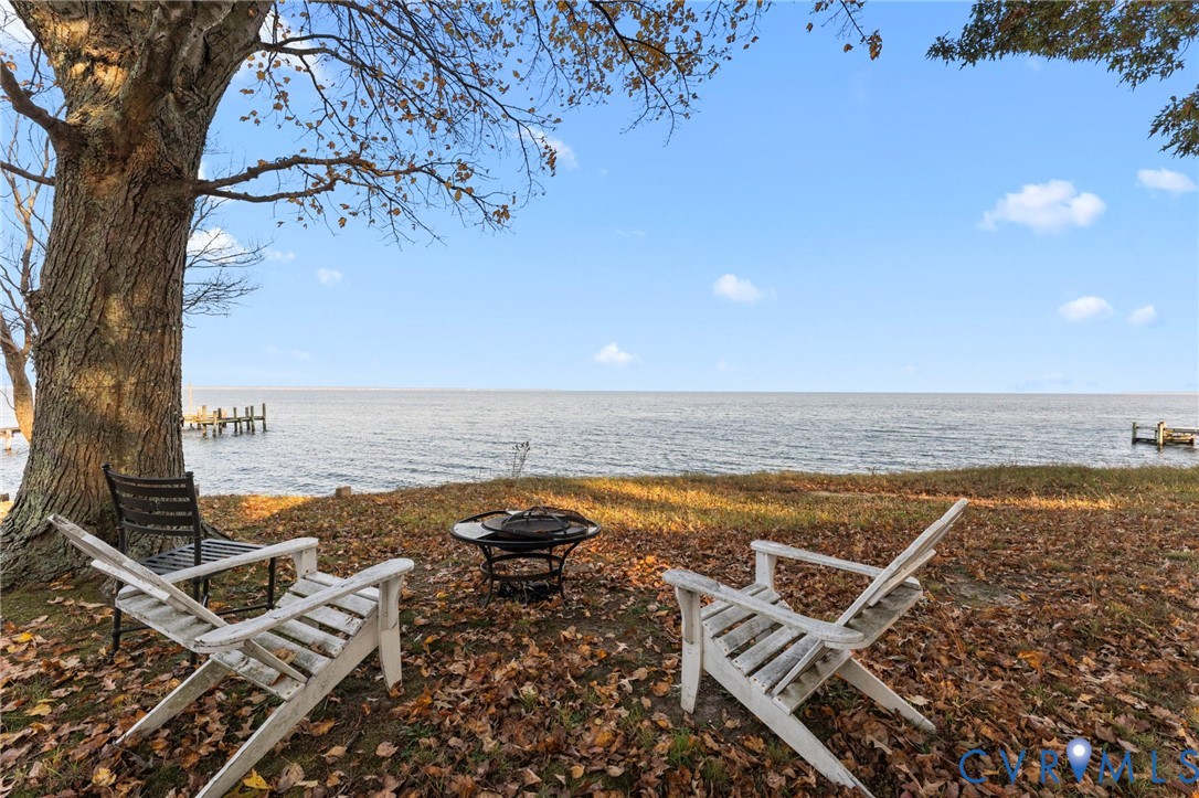 a view of an ocean and beach
