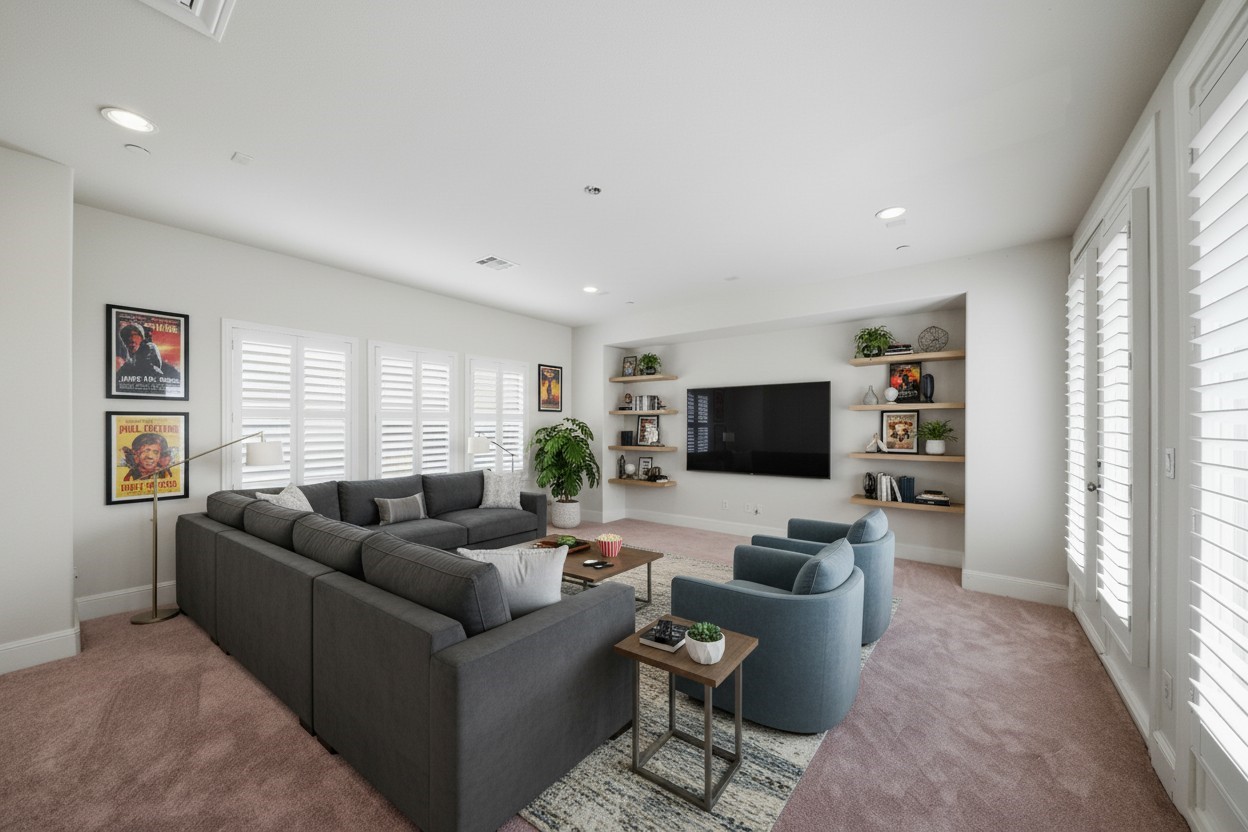 5606 Cohn Terrace Houston, TX 77007 - Photo 30 of 39 a living room with furniture and a flat screen tv