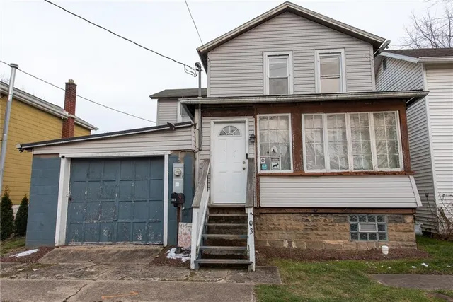 a front view of a house