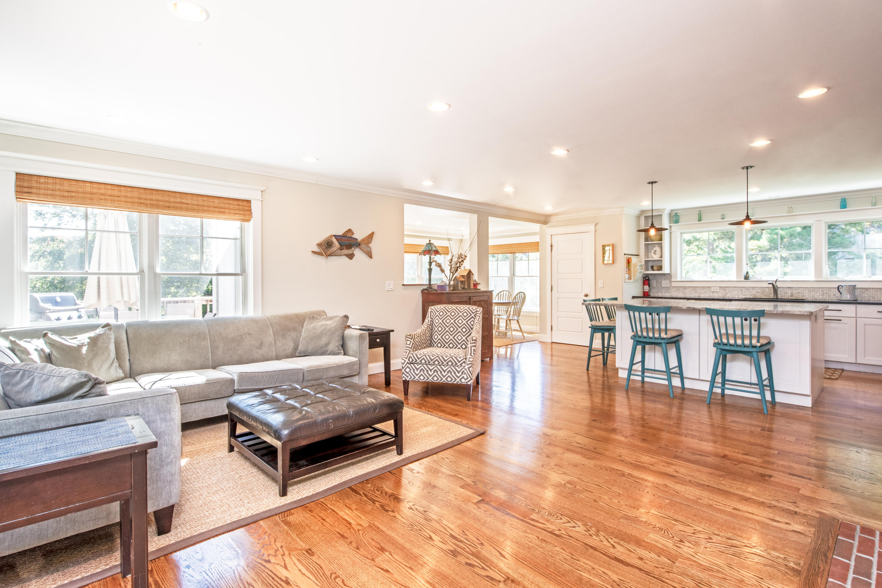 100 Peace Valley Road Wellfleet, MA 02667 - Photo 8 of 33 a living room with furniture and a large window