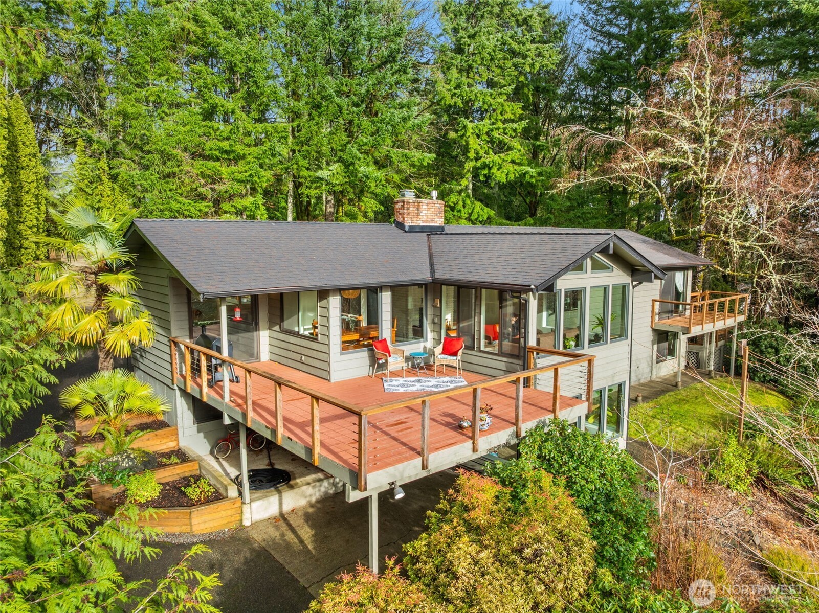 6028 Northill Loop Southwest Olympia, WA 98512 - Photo 34 of 38 aerial view of a house with swimming pool and sitting area