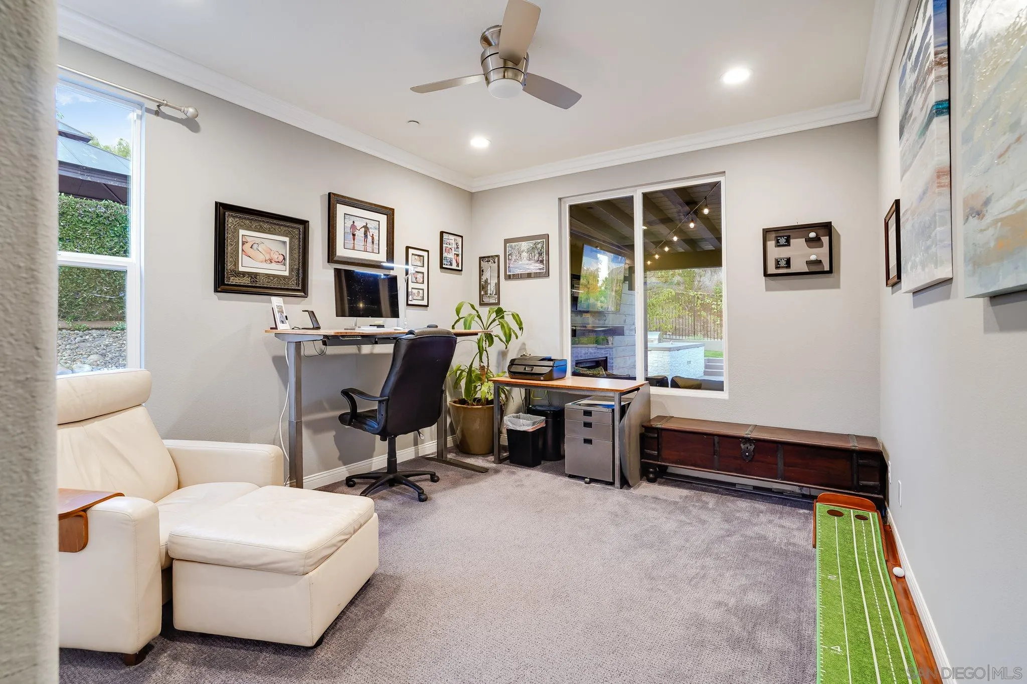 16375 Cayenne Ridge Road San Diego, CA 92127 - Photo 17 of 35 a view of a livingroom with workspace and a window