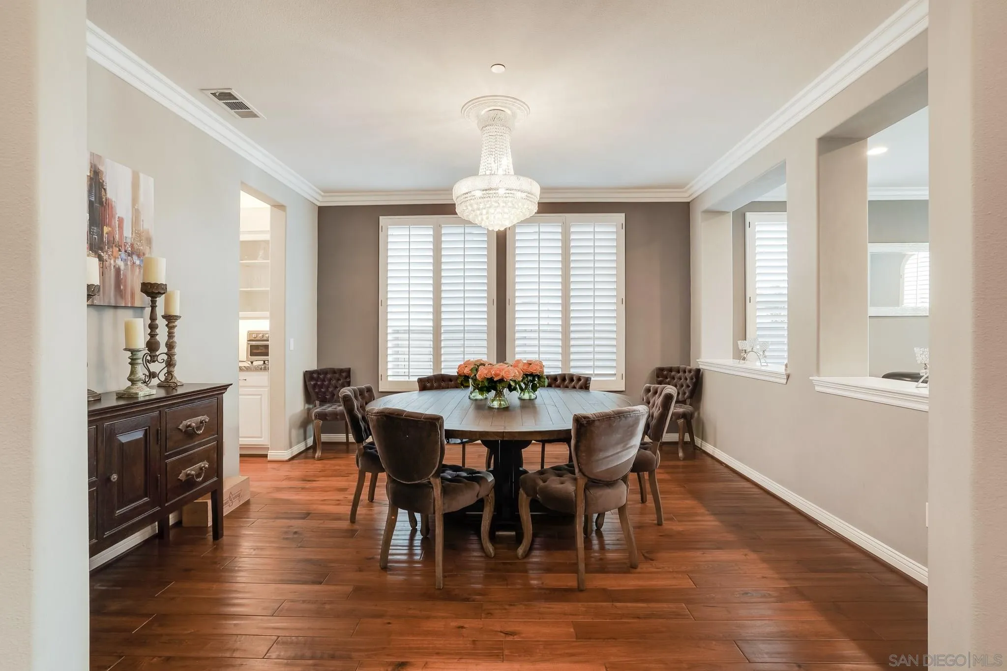 16375 Cayenne Ridge Road San Diego, CA 92127 - Photo 6 of 35 a view of a a dining room with furniture window and wooden floor