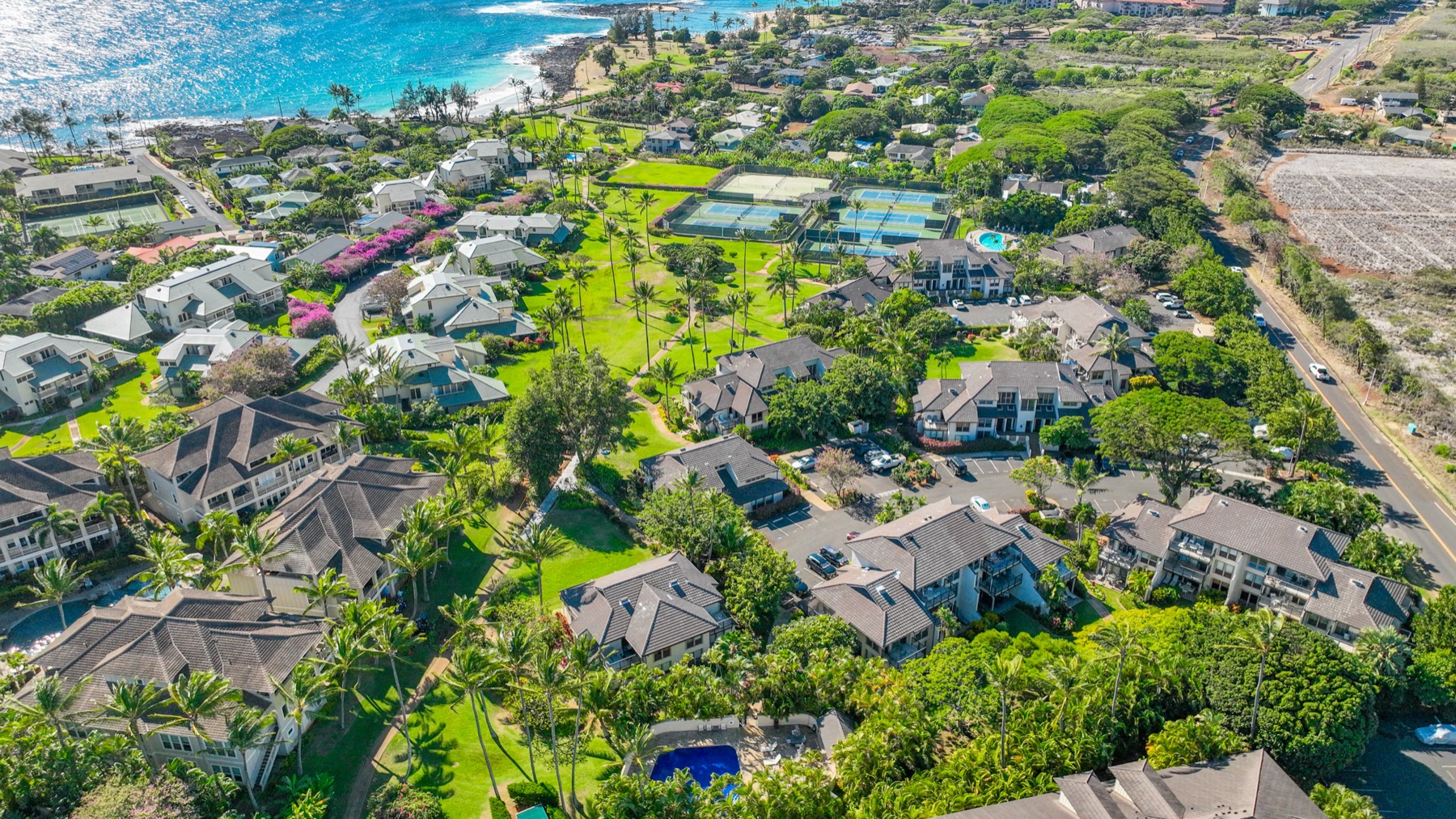 1901 Poipu Road, Unit 924 Koloa, HI 96756 - Photo 26 of 27 an aerial view of residential house with outdoor space and trees all around