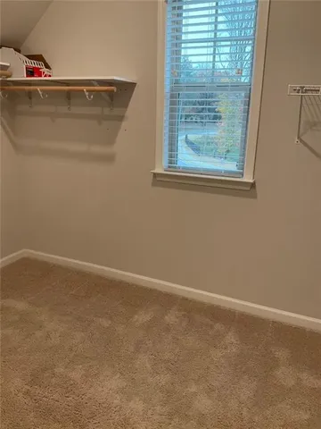 an empty room with a window