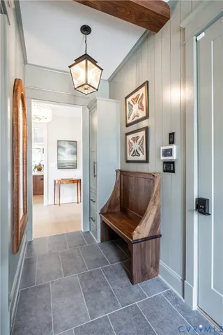 a living room with a couch and furniture