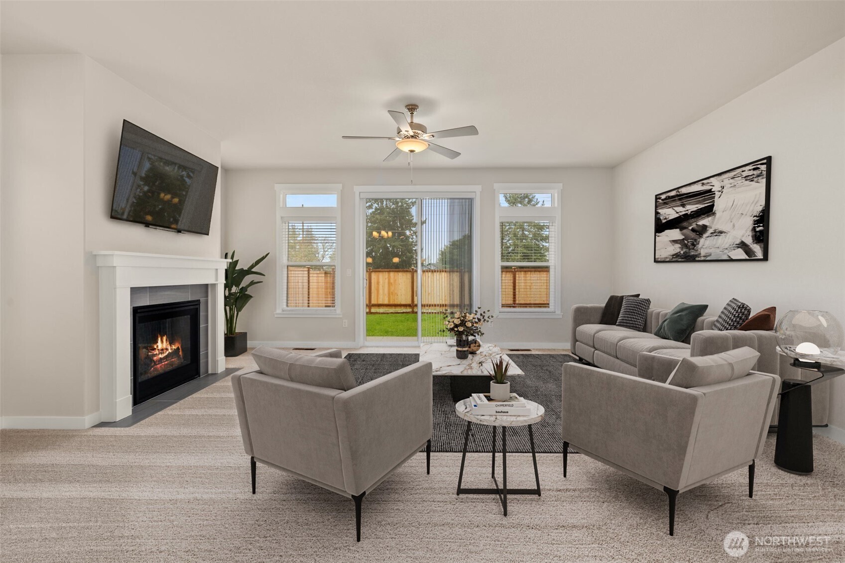 719 Maggee Street Southeast Lacey, WA 98513 - Photo 11 of 40 a living room with furniture fireplace and window
