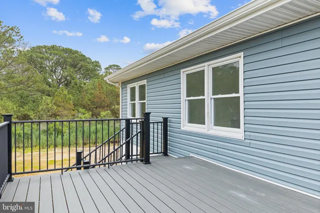 a view of a wooden deck