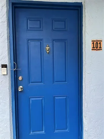 a view of front door