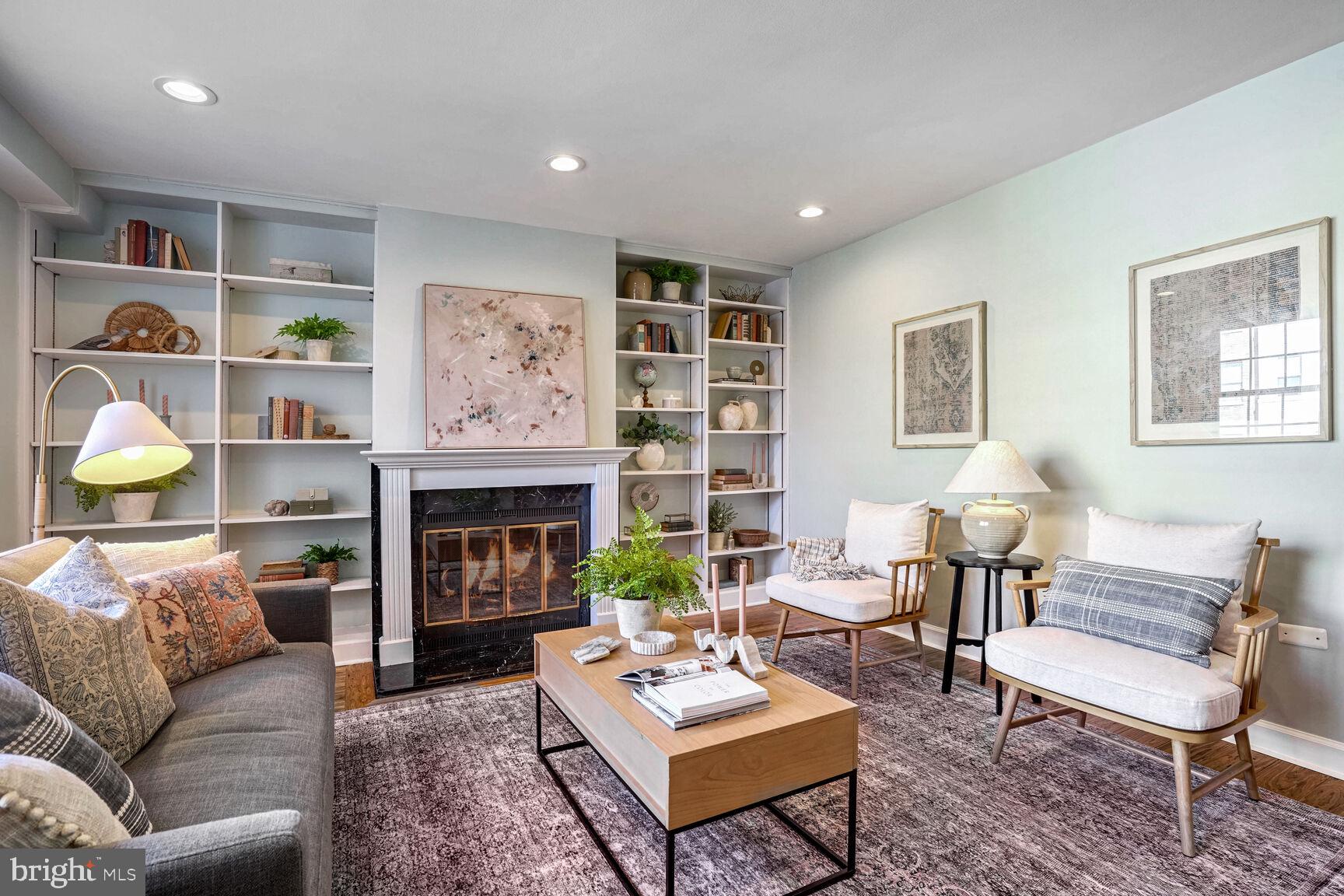 Built-in bookcases