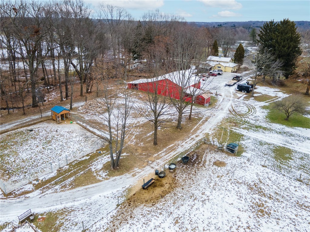 446 Warner Road Southeast Vienna, OH 44473 - Photo 10 of 32 View of snowy aerial view