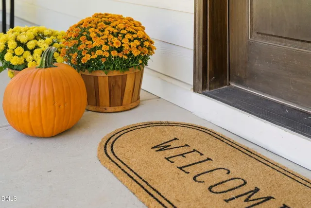 a view of a entryway door front of house
