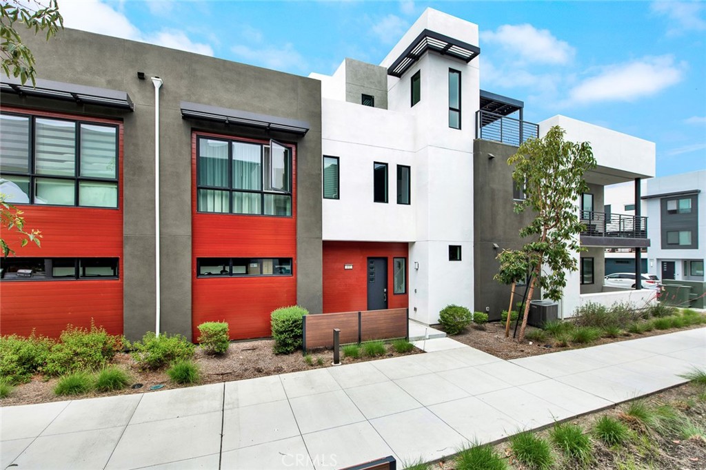 a front view of a building