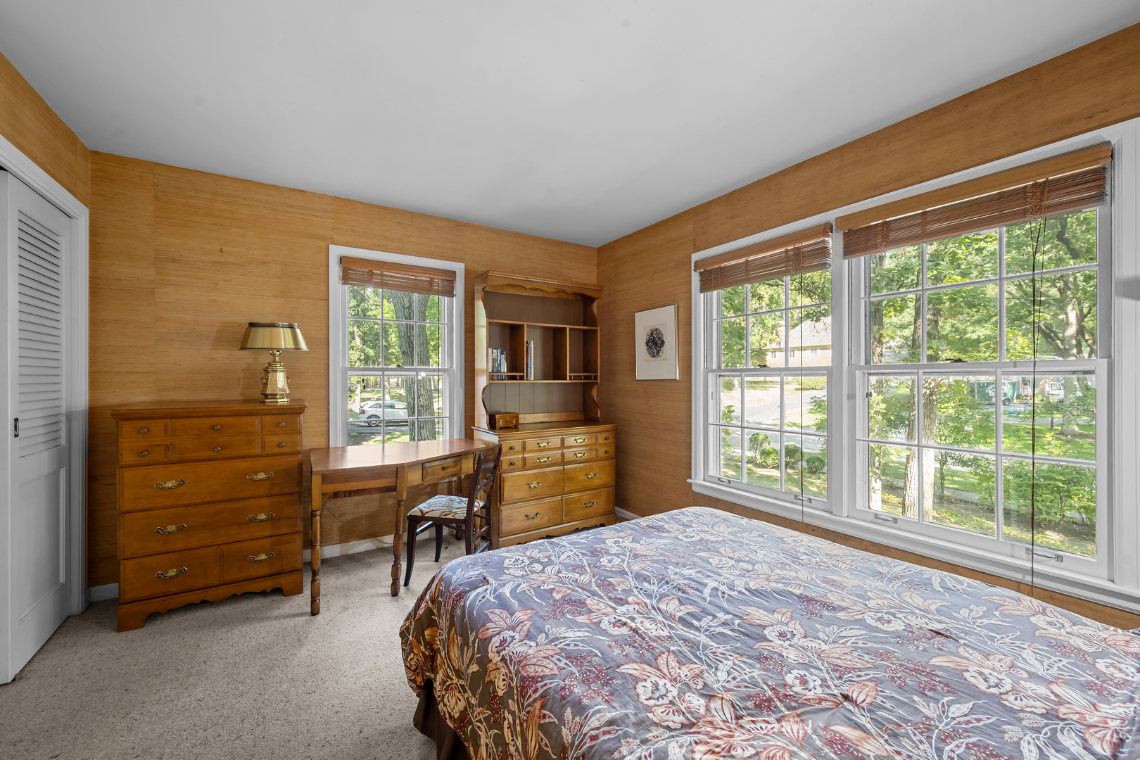 1010 South Green Bay Road Lake Forest, IL 60045 - Photo 18 of 25 a bedroom with a bed and large windows