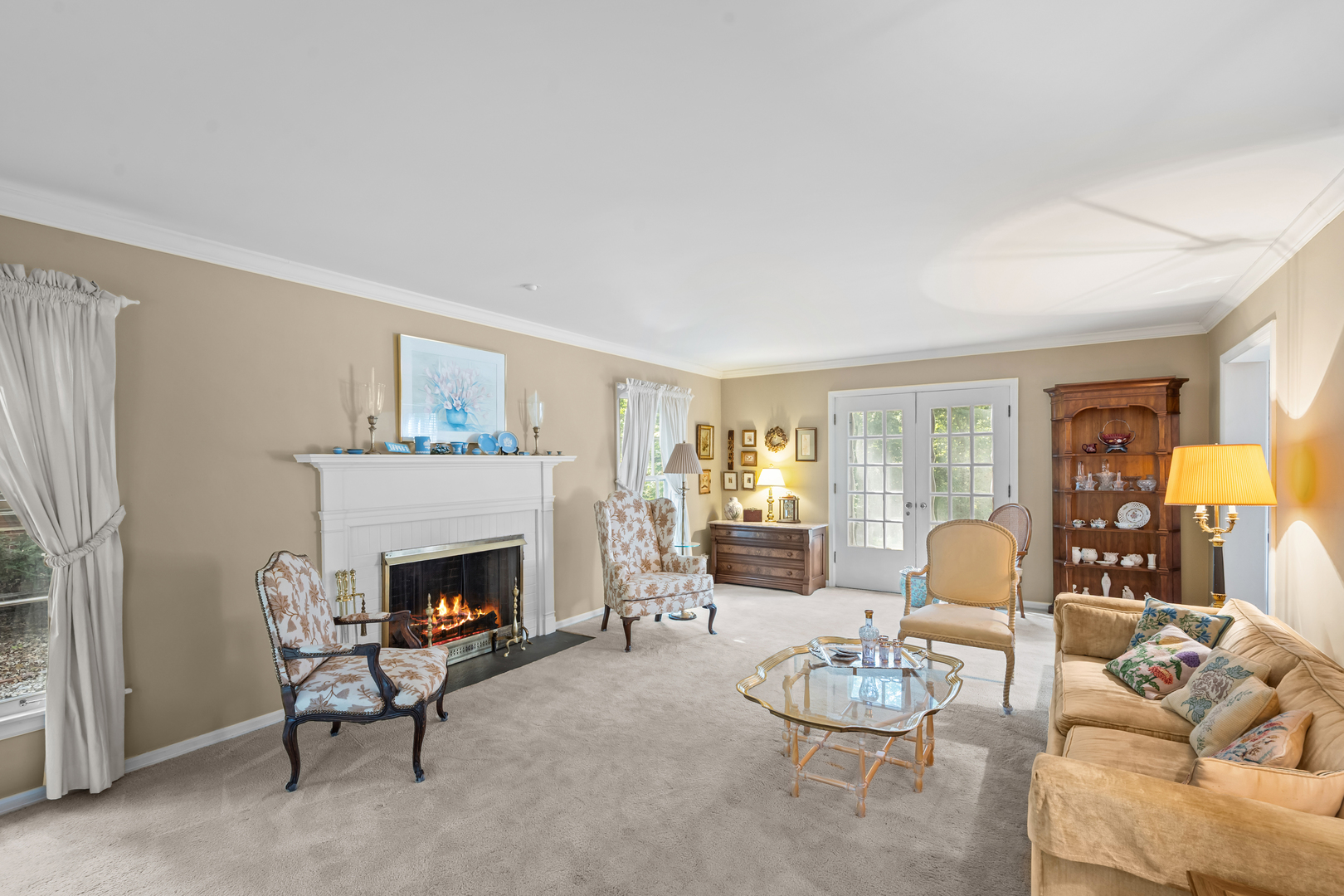 1010 South Green Bay Road Lake Forest, IL 60045 - Photo 5 of 25 a living room with furniture and a fireplace