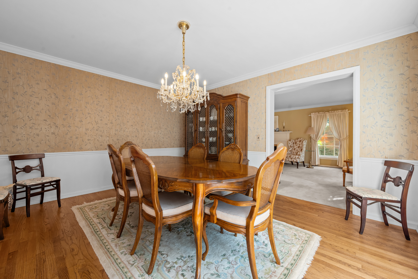 1010 South Green Bay Road Lake Forest, IL 60045 - Photo 7 of 25 a view of a dining room with furniture and wooden floor