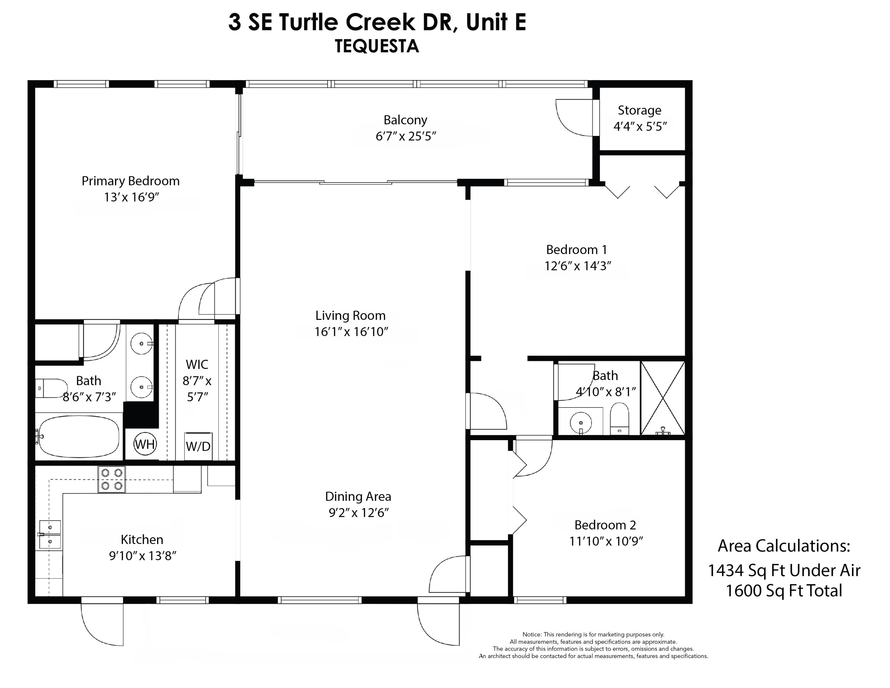 3 Southeast Turtle Creek Drive, Unit E Tequesta, FL 33469 - Photo 50 of 50 FLOOR PLAN - 3 SE Turtle Creek Dr Unit E