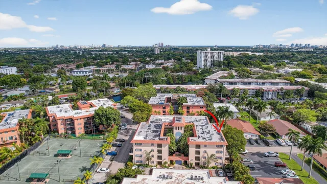 an aerial view of a city